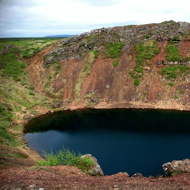 This is volcanic crater lake Kerith (or Kerid), in Grímsnes of South Iceland.